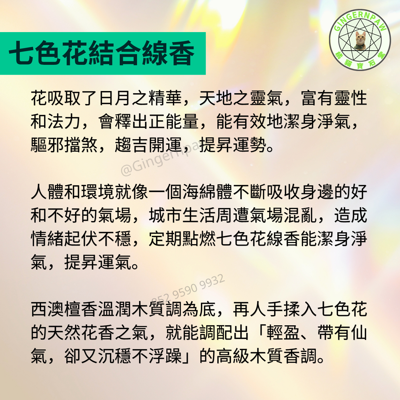 皇牌火天大有🔥全手工七色花檀木線香2筒共30支