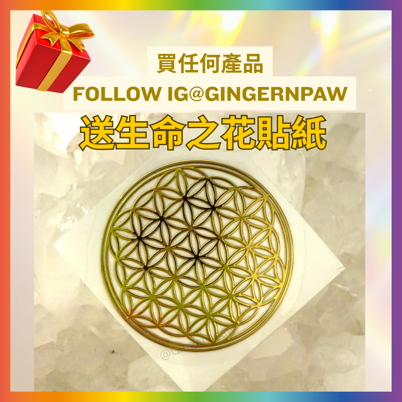 生命之花貼紙10張🌈增強個人及物件能量，提升靈性