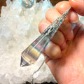 粉紫綠螢石靈擺
