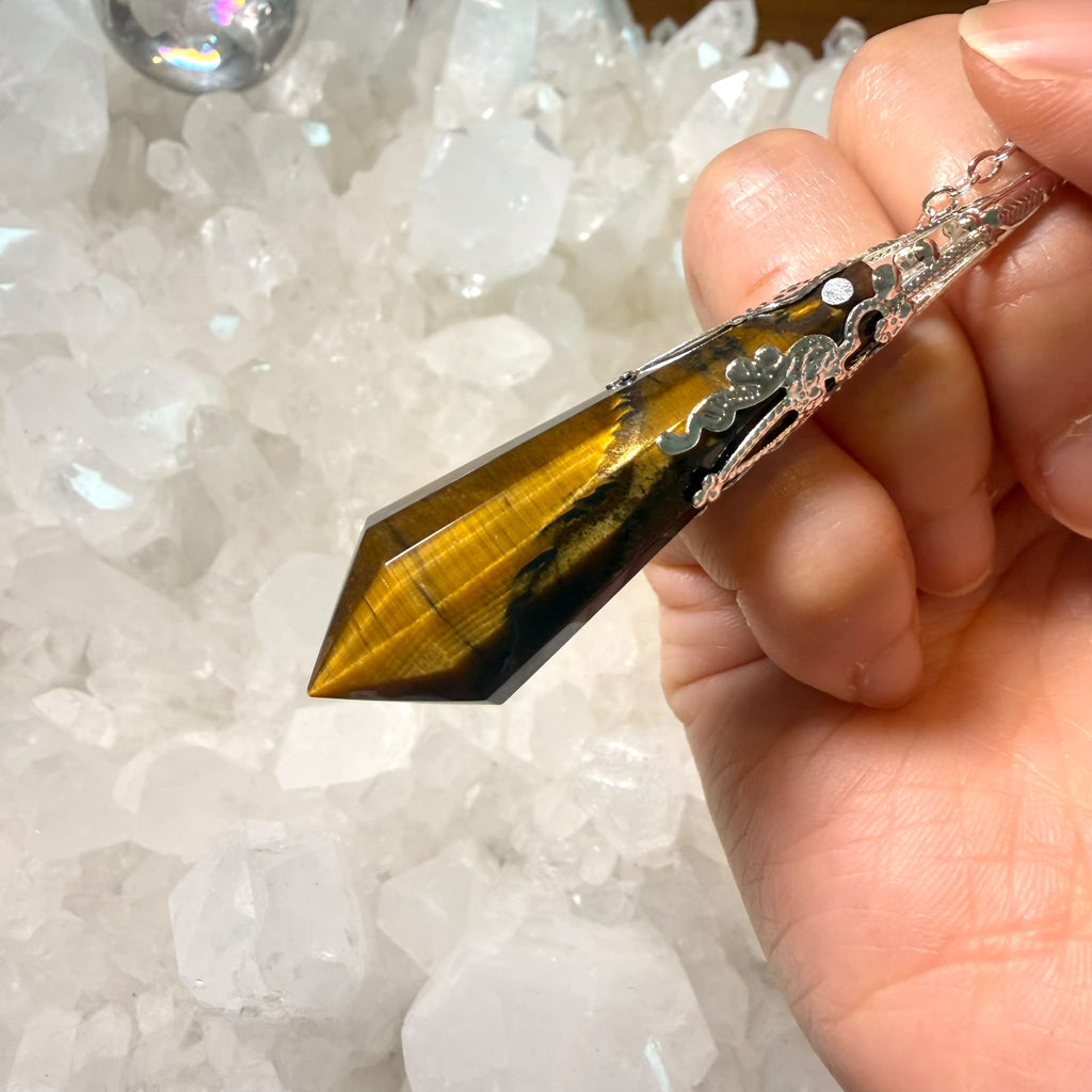 明顯虎紋 超高能量值虎眼靈擺 👉🏻已提升能量至11500000