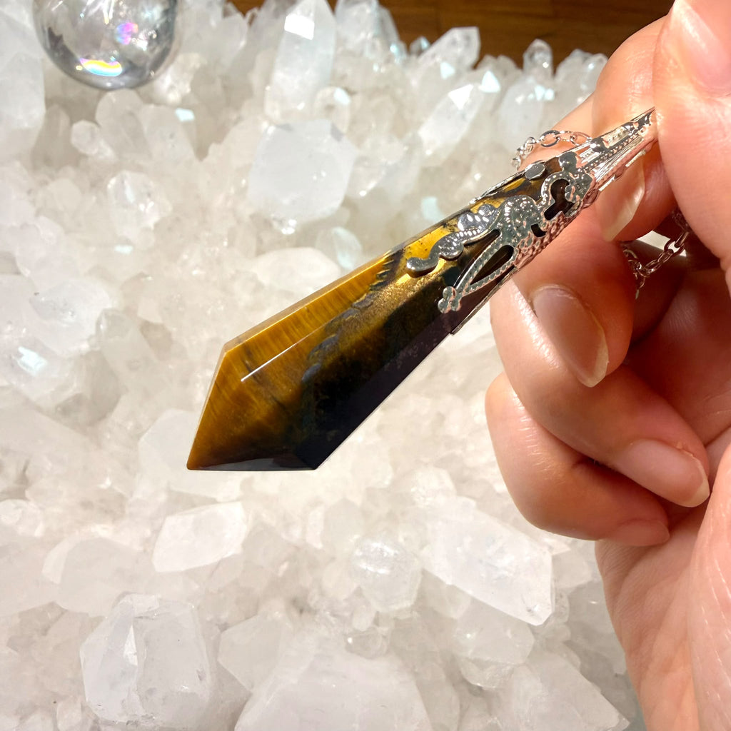 明顯虎紋 超高能量值虎眼靈擺 👉🏻已提升能量至11500000