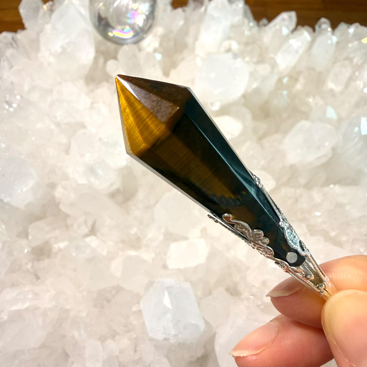 明顯虎紋 超高能量值虎眼靈擺 👉🏻已提升能量至11500000