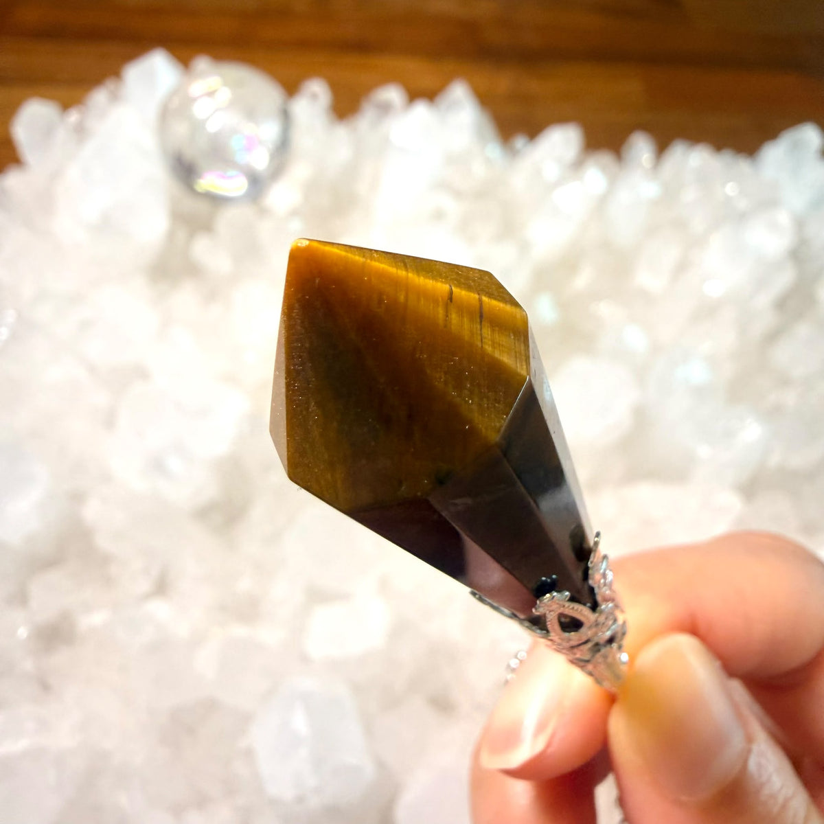 明顯虎紋 超高能量值虎眼靈擺 👉🏻已提升能量至11500000