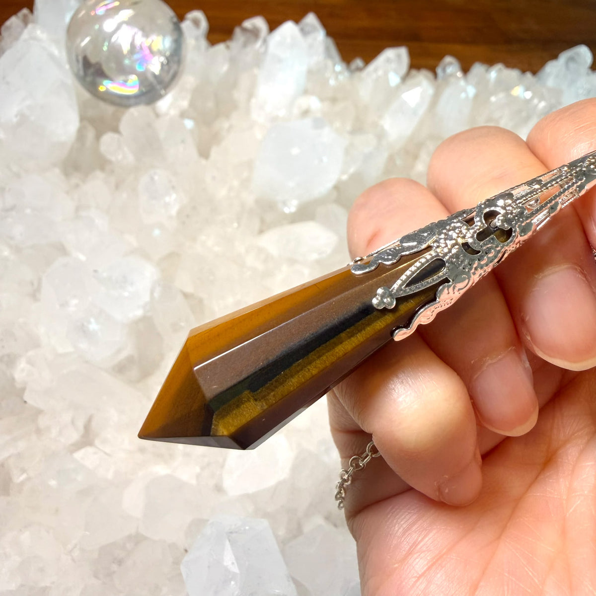 實感虎紋高能量值虎眼靈擺 👉🏻已提升能量至12000000