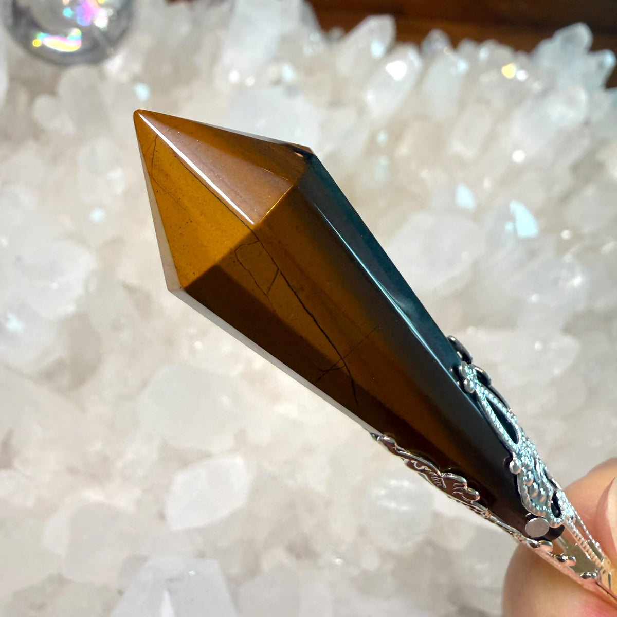 實感虎紋高能量值虎眼靈擺 👉🏻已提升能量至12000000