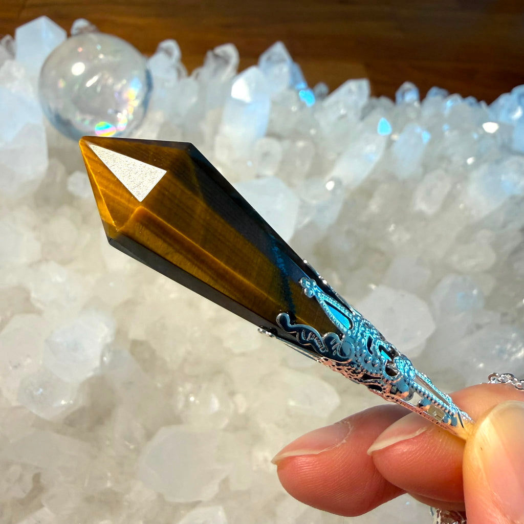 明顯虎紋 超高能量值虎眼靈擺 👉🏻已提升能量至8500000
