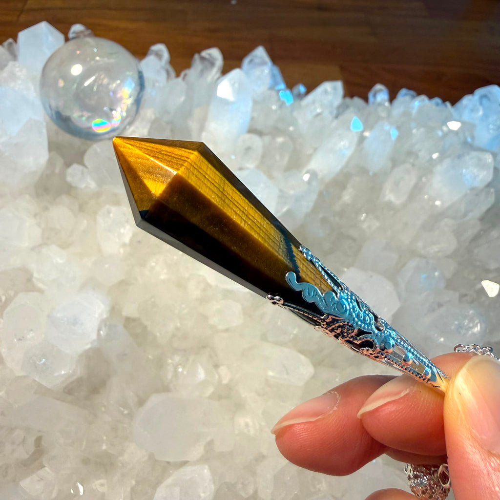 明顯虎紋 超高能量值虎眼靈擺 👉🏻已提升能量至8500000