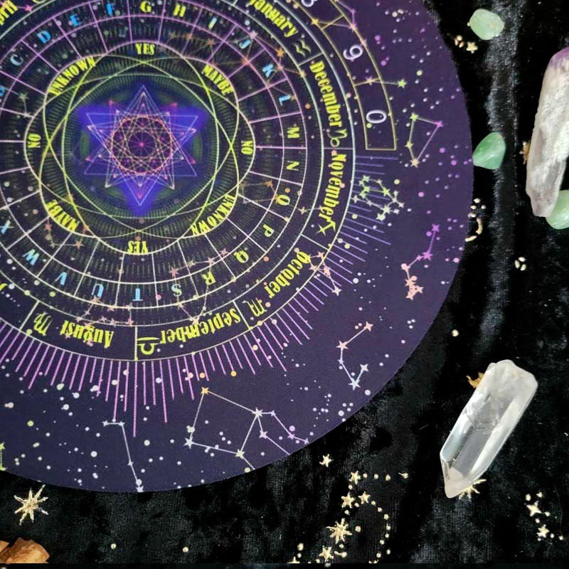 北歐星空字母數字兩用靈擺墊 – 可作靈擺圖表或滑鼠墊