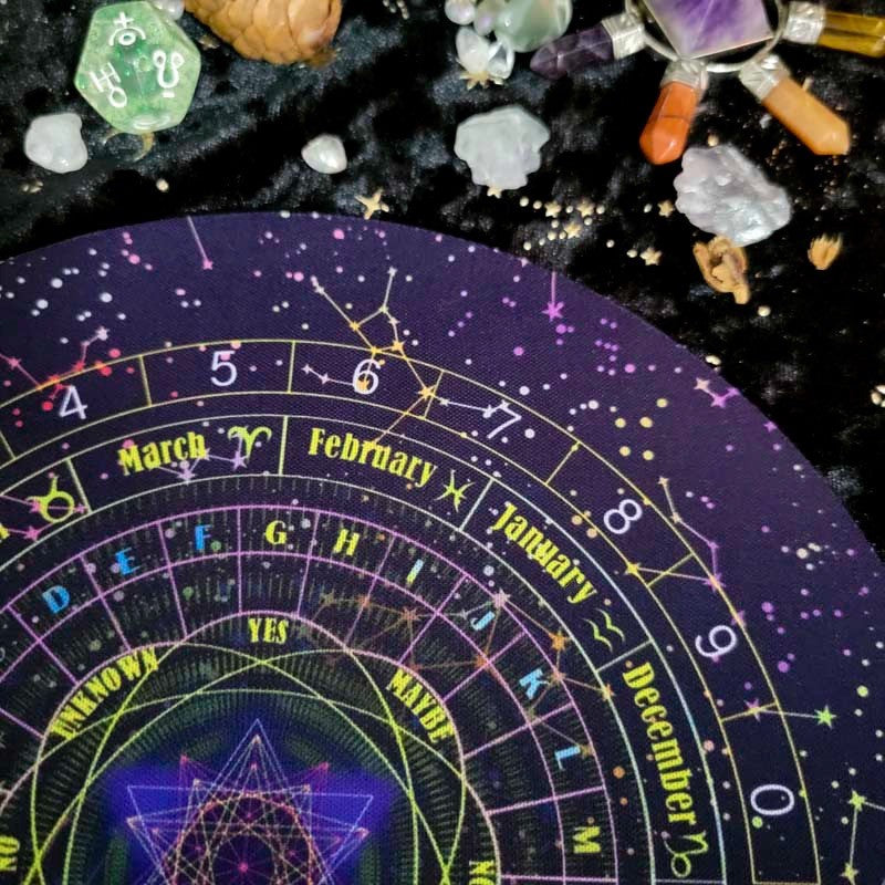北歐星空字母數字兩用靈擺墊 – 可作靈擺圖表或滑鼠墊
