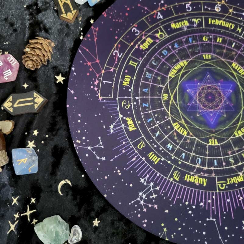 北歐星空字母數字兩用靈擺墊 – 可作靈擺圖表或滑鼠墊